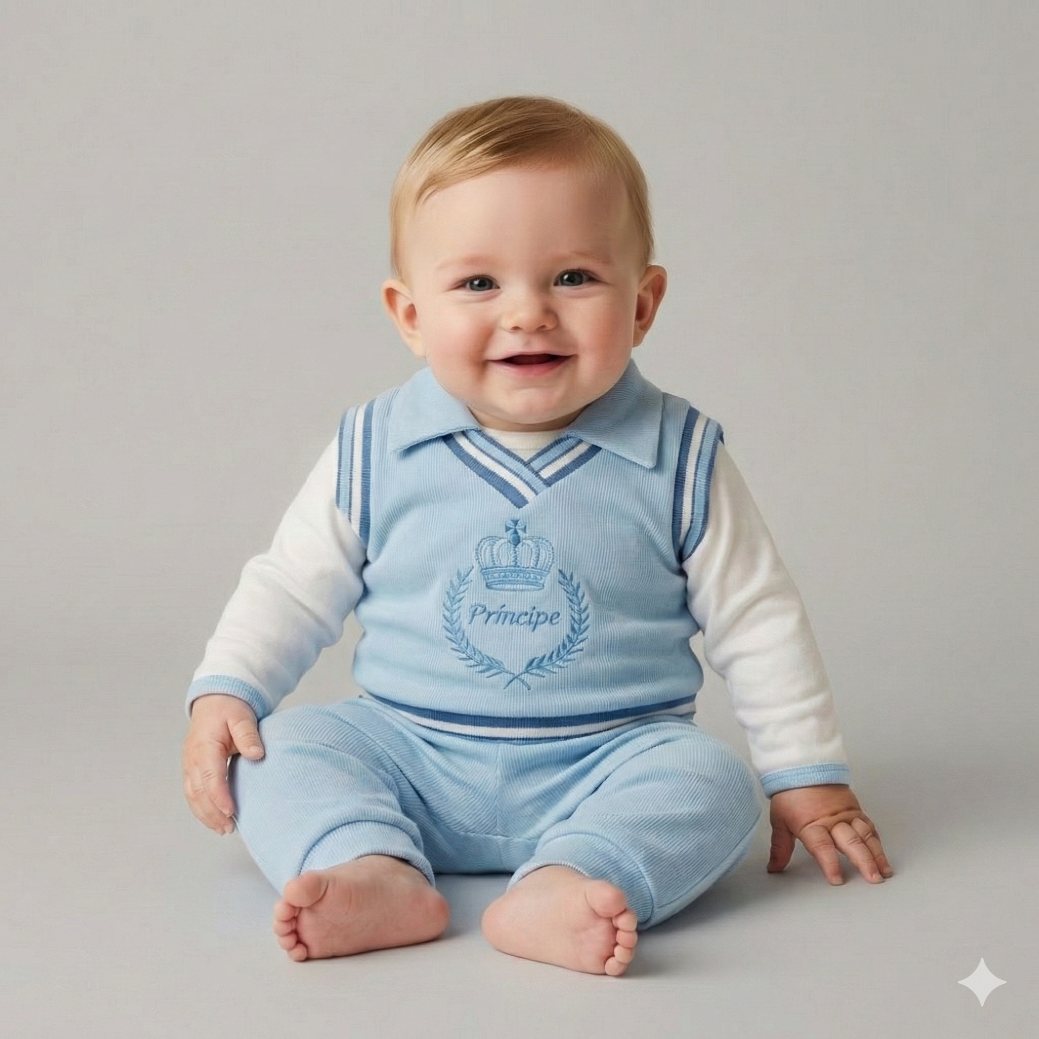 Menina sorrindo usando vestido floral em campo aberto